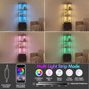 Advwin 4-Tier Corner Cabinet with LED Light 160cm (Pre-Order)