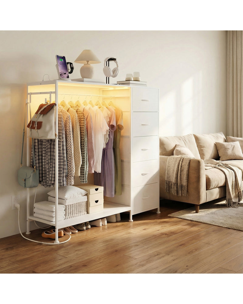 modern dresser with clothes rack Advwin w/ Hanging & Rail (Pre-Order) lasting for everyday use Size:33 (4'0