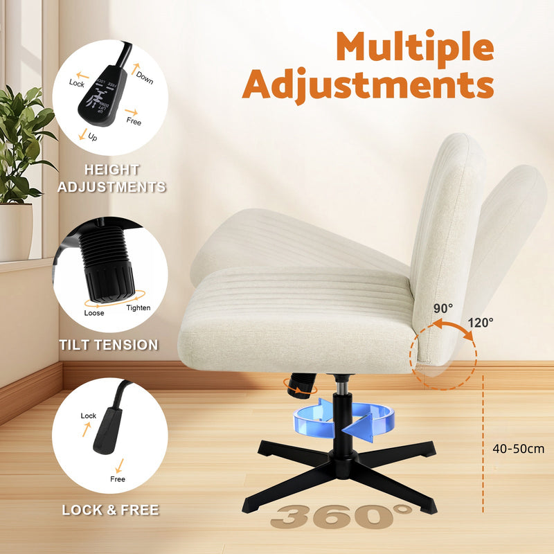 Advwin Armless Office Chair Ergonomic Chair No Wheel
