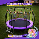 Advwin 10FT Outdoor Trampoline w/Sprinkler & LED Lights(Pre_Order)