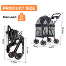 Advwin Foldable Large Pet Stroller w/ 360° Breathable Mesh