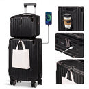 Advwin 20"+14" Hardshell Luggage Set with Power Bank Pocket