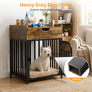 Advwin Small Dog Wooden Crate Furniture Drawer Pet Table
