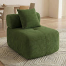 Advwin Armless Modular Sofa Corduroy Cloud Chair