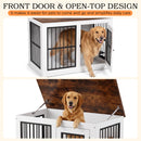 Advwin Wooden Dog Crate Furniture with Top Access