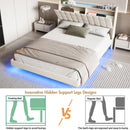 Advwin Floating Bed Frame with LED Lights