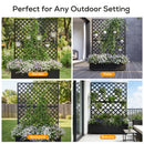 Advwin Planter Box Privacy Screen with Trellis & Wheels