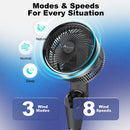Advwin Portable Pedestal Fan Air Circulator Fan