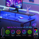 Advwin L Shaped Gaming Desk with LED Lights 140cm (Pre-Order)