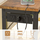 Advwin LED Bedside Table w/ AC Outlets and USB Ports