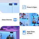 Advwin Glass Display Cabinet w/ 3-Color Sensor LED Light