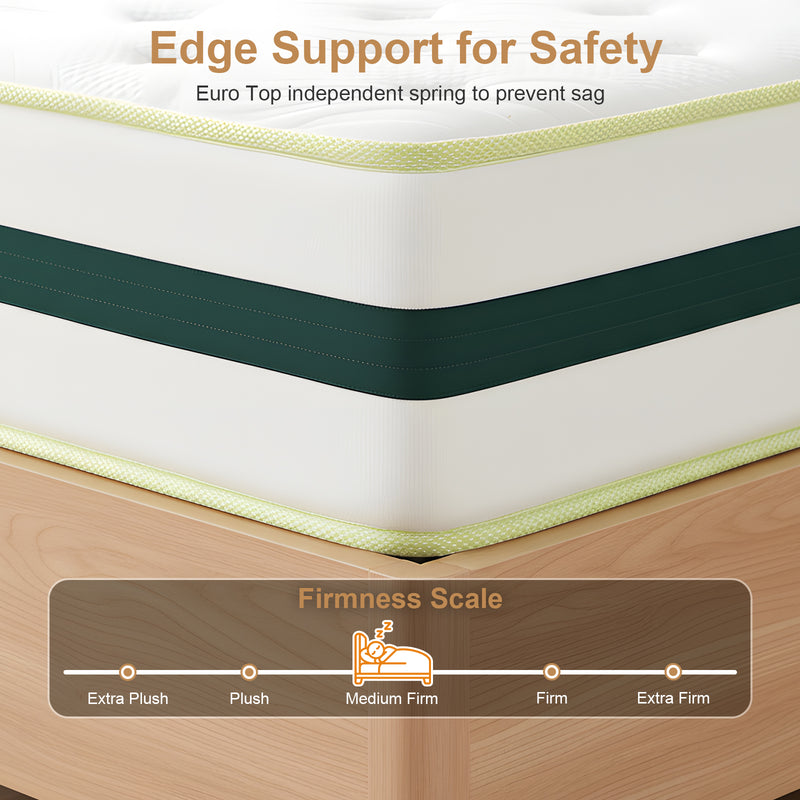 Advwin 32cm Double Mattress Pocket Spring Medium Firm