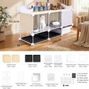 Advwin Indoor Cat Cage with Pull-Out Litter Box & Trays