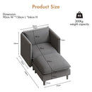 Advwin 90cm Accent Chair with Ottoman