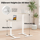 Advwin Mobile Standing Desk Pneumatic Height Adjustable