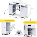 Advwin Manicure Table Nail Desk with Dust Collector