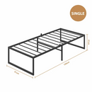 Advwin Metal Bed Frame Single Size Black