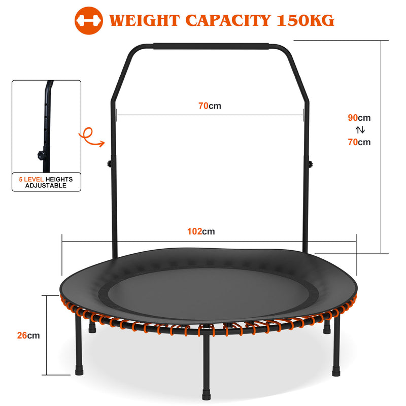 Advwin 40" Mini Trampoline Fitness Rebounder