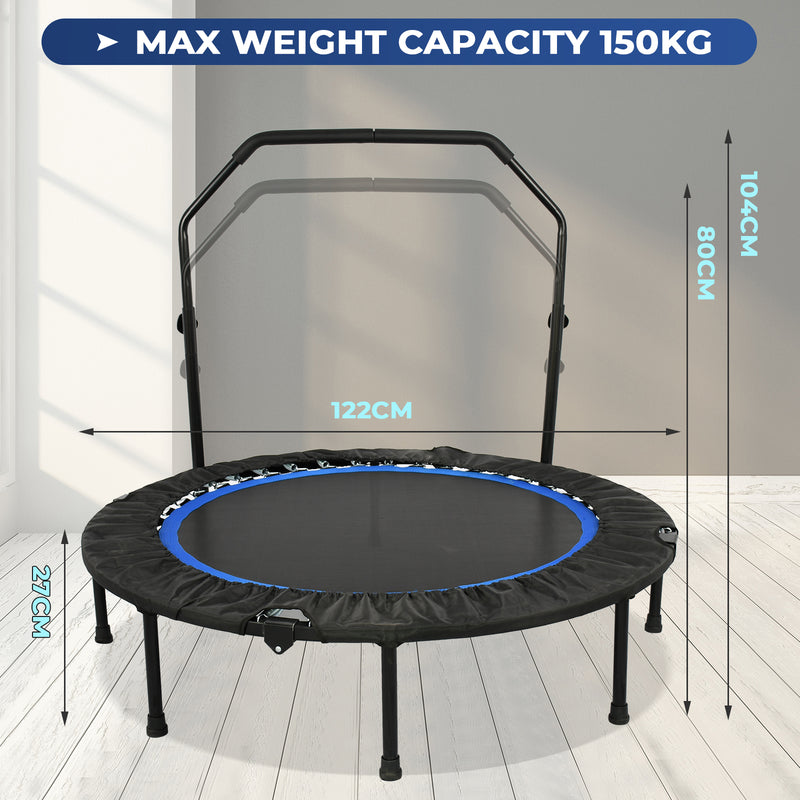 Advwin 48 inch Foldable Trampoline w/Adjustable Handle