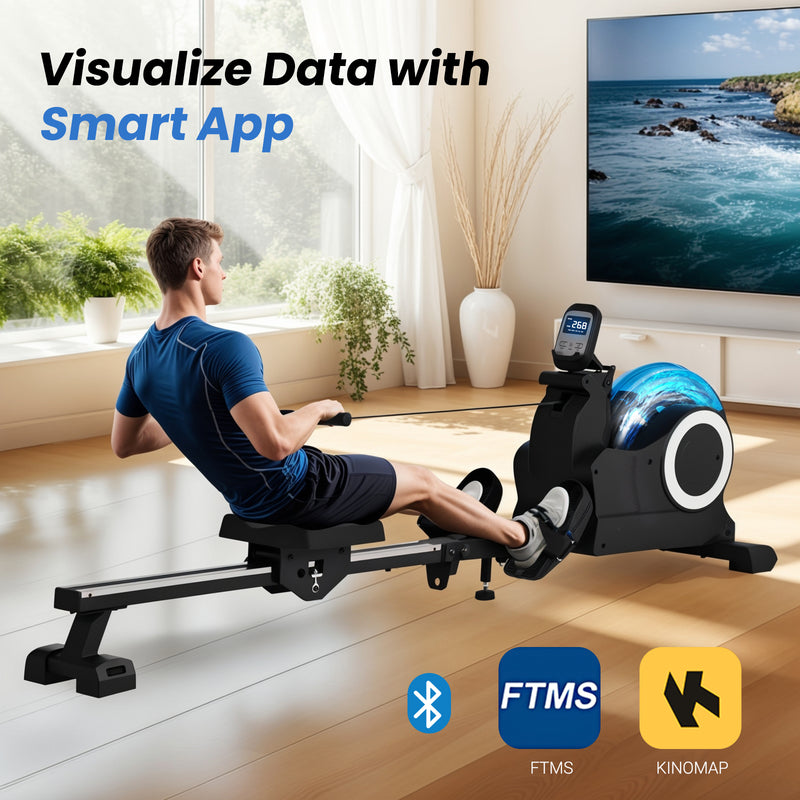 Advwin Foldable Water Rowing Machine for Home Use