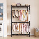 Advwin Adjust Closet Racks w/ 4 Hang Rods & 2 Shelves