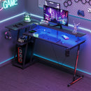 Advwin L Shaped Gaming Desk with LED Lights 140cm (Pre-Order)