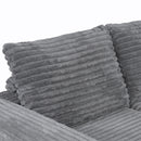 Advwin 162cm Loveseat Floor Sofa Corduroy Boneless Couch