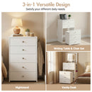 Advwin Dressing Table with Flip Top LED Mirror Glass Desktop