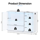 Advwin Glass Display Cabinet w/ 3-Color Sensor LED Light