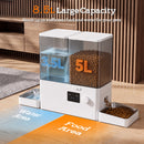 Advwin 2-in-1 Automatic 5L Cat Feeder & 3.5L Water Dispenser