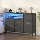 Advwin Chest of 7 Drawers Storage Cabinet with Open Shelf