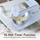 Advwin Stand Mixer with Smart Timer 6 Speed Food Mixer
