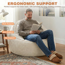 Advwin 90*92cm Corduroy Beanbag Sofa with Backrest