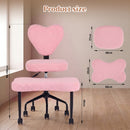 Advwin 360° Ergonomic Cross Legged Office Chair Pink