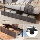 Advwin Corner Single Bed Frame with Charging Station