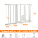 Advwin Metal Pet Safety Gate with Cat Door