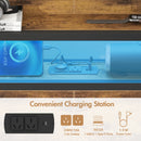 Advwin Storage Headboard with LED Light Charging Station