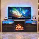 Advwin 160cm Fireplace TV Stand with 45cm Electric Fireplace