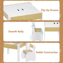 Advwin 3pcs Kids Table and Chairs Set with Storage