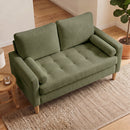 Advwin 2 Seater Corduroy Loveseat Sofa with Tufted Cushion
