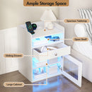 Advwin Bedside Table with Charging Station