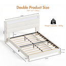 Advwin Cloud Bed Frame with LED Light Charging Ports