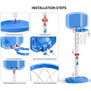 Advwin Kids Poolside Basketball Hoop Adjustable Height