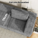 Advwin Armless Sofa Chair Chenille Fabric Modular Sofa