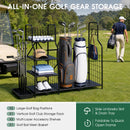 Advwin Foldable Golf Bag Storage Rack for 2 Bags