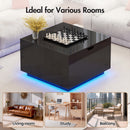 Advwin High Gloss Lift Top Coffee Table with LED
