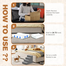 Advwin 4-Step Pet Stairs with Removable Washable Cover