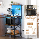 Advwin 4 Tiers Kitchen Bakers Rack with Power Outlet