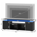 Advwin 140cm LED Entertainment Center TV Stand