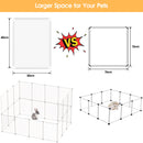 Advwin DIY Pet Playpen with 20 Metal & 24 Transparent Panels
